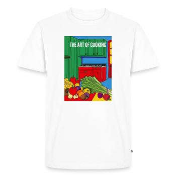 L’illustration de l’art de la cuisine - T-shirt Premium bio Homme - blanc - Devant - Nico (187cm)