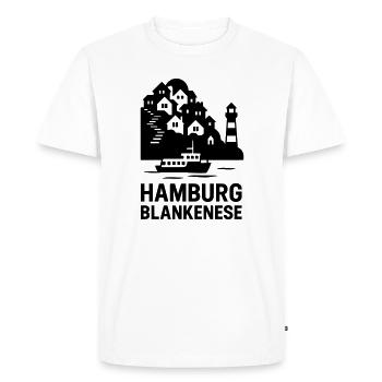 Blankenese Hamburg - Men's Premium Organic T-Shirt - white - Front - Nico (187cm)