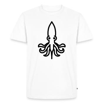squid - Men's Premium Organic T-Shirt - white - Front - Nico (187cm)