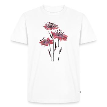 Blumen - Men's Premium Organic T-Shirt - white - Front - Nico (187cm)
