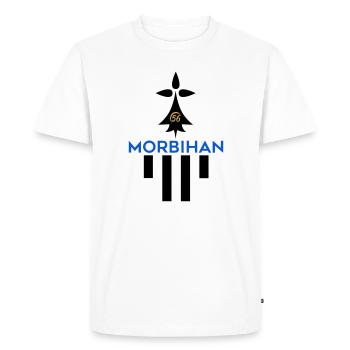 Logo Morbihan 56  - T-shirt Premium bio Homme - blanc - Devant - Nico (187cm)