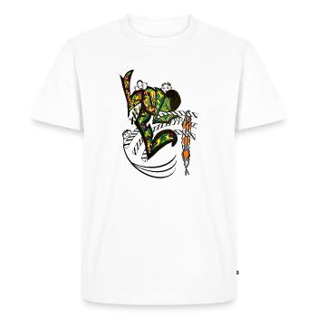 "LOVE" Kaleidoscope Graffiti Letters - Men's Premium Organic T-Shirt - white - Front - Nico (187cm)