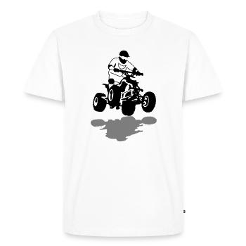 quad - T-shirt Premium bio Homme - blanc - Devant - Nico (187cm)