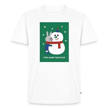 Winter Holiday Design - Men's Premium Organic T-Shirt - white - Front - Nico (187cm)