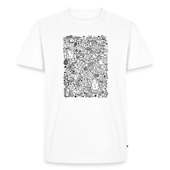 Agitation de Noël - T-shirt Premium bio Homme - blanc - Devant - Nico (187cm)