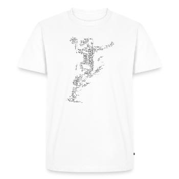 Thème puriste de la balle à main pour femmes - T-shirt Premium bio Homme - blanc - Devant - Nico (187cm)