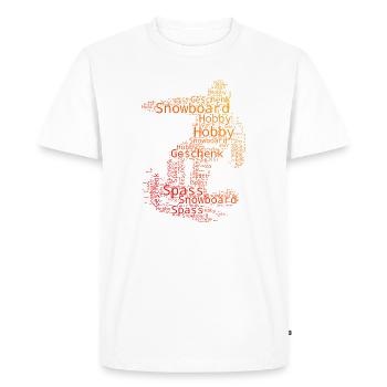 Purist Snowboard Theme - Men's Premium Organic T-Shirt - white - Front - Nico (187cm)