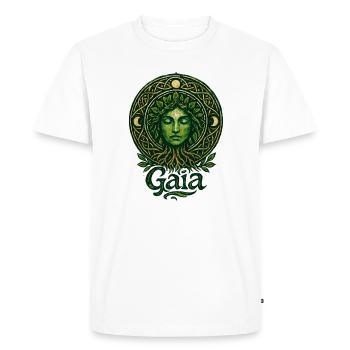 Gaia - Mother Nature - Tree of Life - Men's Premium Organic T-Shirt - white - Front - Nico (187cm)
