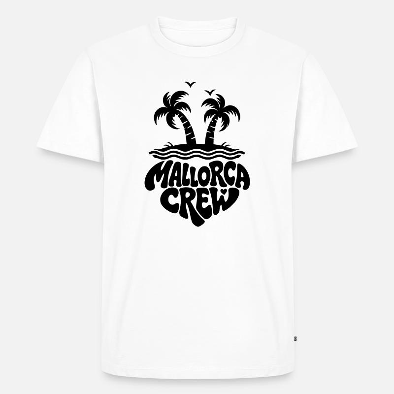 Mallorca crew - Männer Premium Bio T-Shirt - Weiß