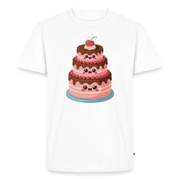 Cake Comic Cute - T-shirt Premium bio Homme - blanc - Devant - Nico (187cm)