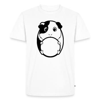 Fat guinea pig comic - Men's Premium Organic T-Shirt - white - Front - Nico (187cm)