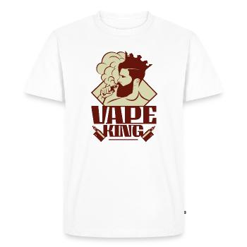 VAPE KING - Liquide de vapotage - T-shirt Premium bio Homme - blanc - Devant - Nico (187cm)