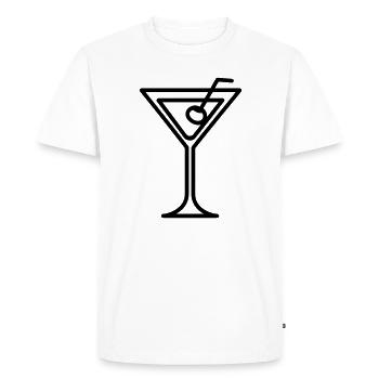 cocktail - T-shirt Premium bio Homme - blanc - Devant - Nico (187cm)