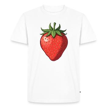 Fraise - T-shirt Premium bio Homme - blanc - Devant - Nico (187cm)
