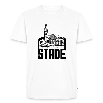 Stade Silhouette Landmark - Men's Premium Organic T-Shirt - white - Front - Nico (187cm)