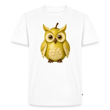 Bois de la chouette Fruit Art Motif animal Design de la nature - T-shirt Premium bio Homme - blanc - Devant - Nico (187cm)