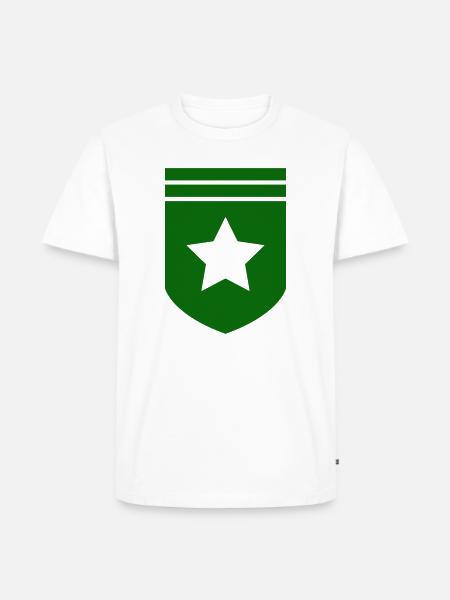Grünes Abzeichen mit Stern - Männer Premium Bio T-Shirt - Weiß