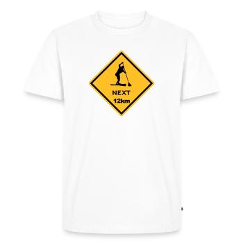 panneau routier sup austral - T-shirt Premium bio Homme - blanc - Devant - Nico (187cm)
