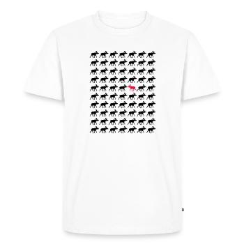 Elk autre direction - T-shirt Premium bio Homme - blanc - Devant - Nico (187cm)