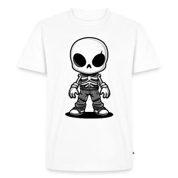 Skeleton Comic Halloween - Men's Premium Organic T-Shirt - white - Front - Nico (187cm)