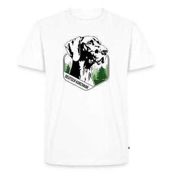 German Shorthair Hunting Dogs Portait Dog Wilsigns - Men's Premium Organic T-Shirt - white - Front - Nico (187cm)