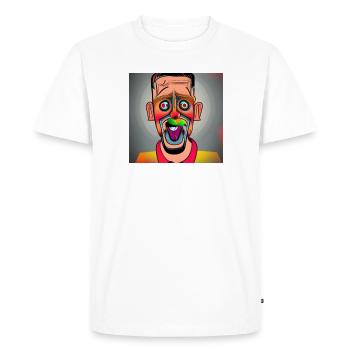 trippy psychedelic - Men's Premium Organic T-Shirt - white - Front - Nico (187cm)