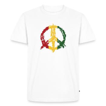 Signe de la paix signe de la paix - T-shirt Premium bio Homme - blanc - Devant - Nico (187cm)