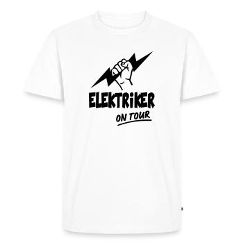 Electrician High Current Electronics Technician - Men's Premium Organic T-Shirt - white - Front - Nico (187cm)