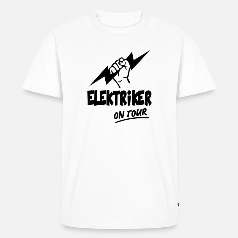 Electrician High Current Electronics Technician - Men's Premium Organic T-Shirt - white