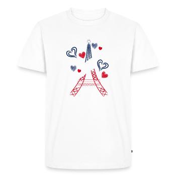 Tour Eiffel - T-shirt Premium bio Homme - blanc - Devant - Nico (187cm)