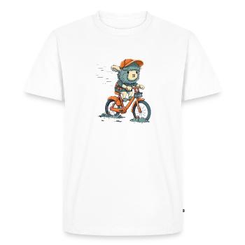 Moutons à vélo - T-shirt Premium bio Homme - blanc - Devant - Nico (187cm)