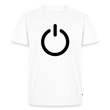 power - T-shirt Premium bio Homme - blanc - Devant - Nico (187cm)