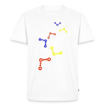 Bicycle Cycling Chain - Men's Premium Organic T-Shirt - white - Front - Nico (187cm)