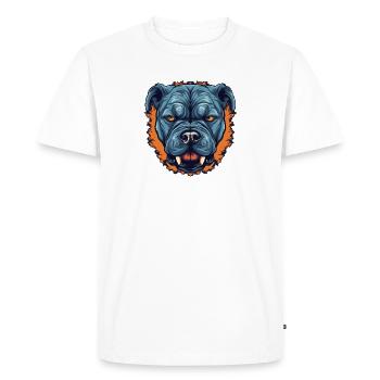 Pit bull - Men's Premium Organic T-Shirt - white - Front - Nico (187cm)