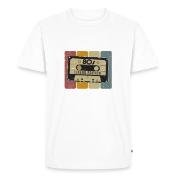 Années 80, fier 40, niveau 40, 80, original 40 - T-shirt Premium bio Homme - blanc - Devant - Nico (187cm)