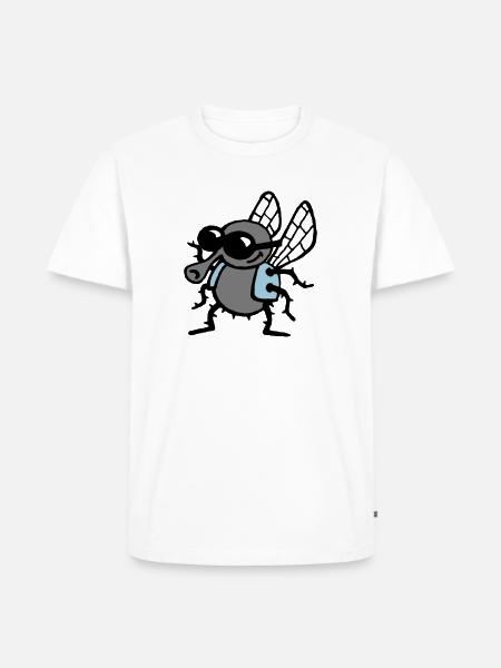 cool_fly_3c_white - Men's Premium Organic T-Shirt - white
