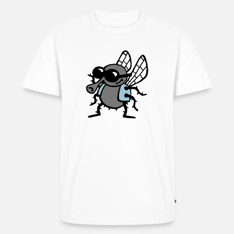 cool_fly_3c_white - Männer Premium Bio T-Shirt - Weiß