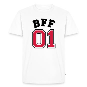 BFF 01 - Best friend forever 01 - Bester Freund - T-shirt Premium bio Homme - blanc - Devant - Nico (187cm)
