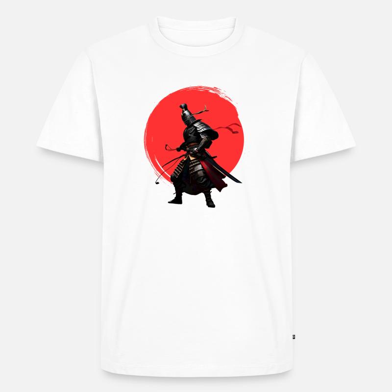 Samurai - Männer Premium Bio T-Shirt - Weiß