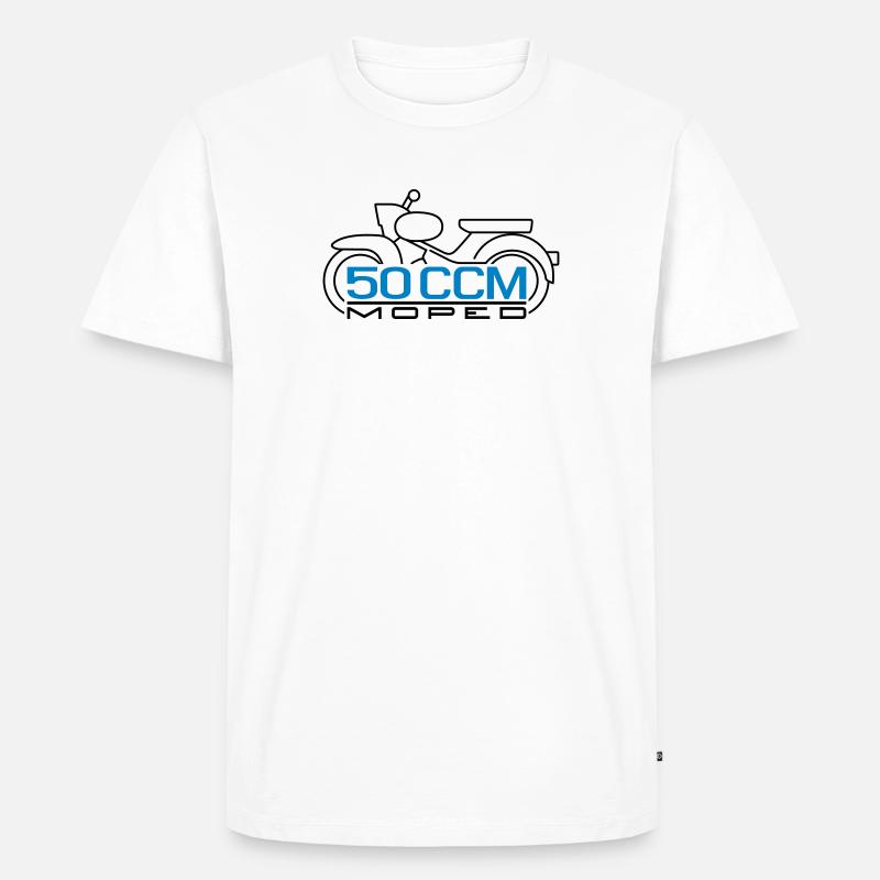 50ccm Moped Star Emblem v.2 - Männer Premium Bio T-Shirt - Weiß