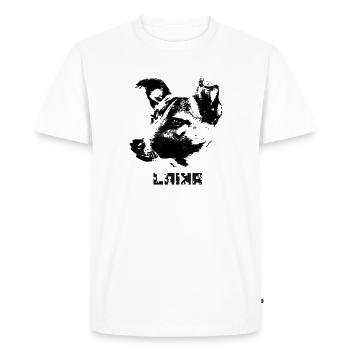 Vintage Laika: Premier et meilleur chien dans l'espace. - T-shirt Premium bio Homme - blanc - Devant - Nico (187cm)