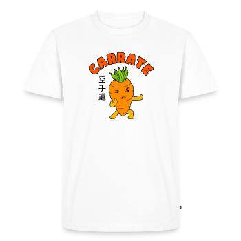Carotte et karaté - T-shirt Premium bio Homme - blanc - Devant - Nico (187cm)