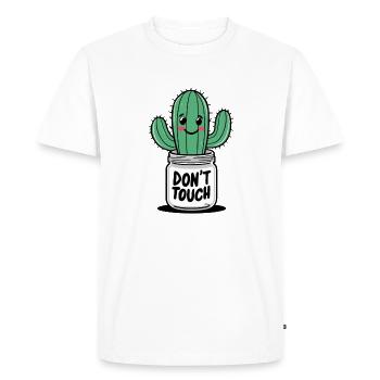 Ne pas toucher - T-shirt Premium bio Homme - blanc - Devant - Nico (187cm)