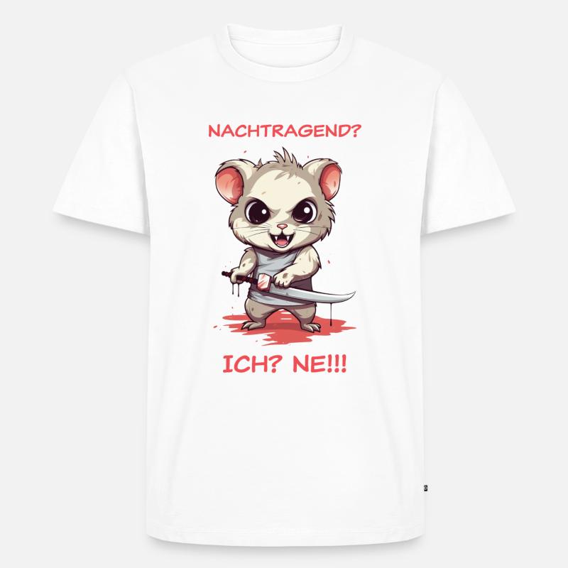 Nachtragend? Ne! - dunkel - Männer Premium Bio T-Shirt - Weiß
