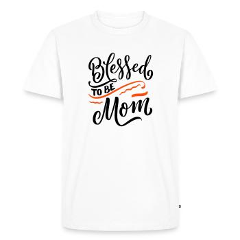 Gesegnete Mama Blessed Mom Schwanger Enceinte - T-shirt Premium bio Homme - blanc - Devant - Nico (187cm)