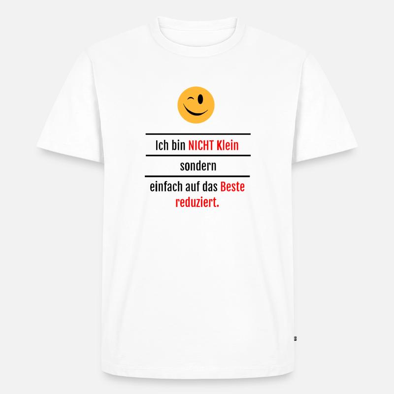 Größen Witz - Männer Premium Bio T-Shirt - Weiß