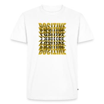 Répandre la Joie avec ce Design-Typographie design - T-shirt Premium bio Homme - blanc - Devant - Nico (187cm)