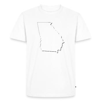 Georgia (USA) | Map | Shadow - Men's Premium Organic T-Shirt - white - Front - Nico (187cm)