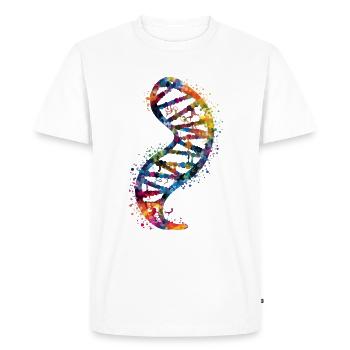 DNA-Molekül - Männer Premium Bio T-Shirt - Weiß - Vorne - Nico (187cm)
