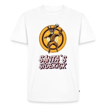 Drôle de cadeau pour Saint-Nicolas! - L’acolyte du Père Noël - T-shirt Premium bio Homme - blanc - Devant - Nico (187cm)